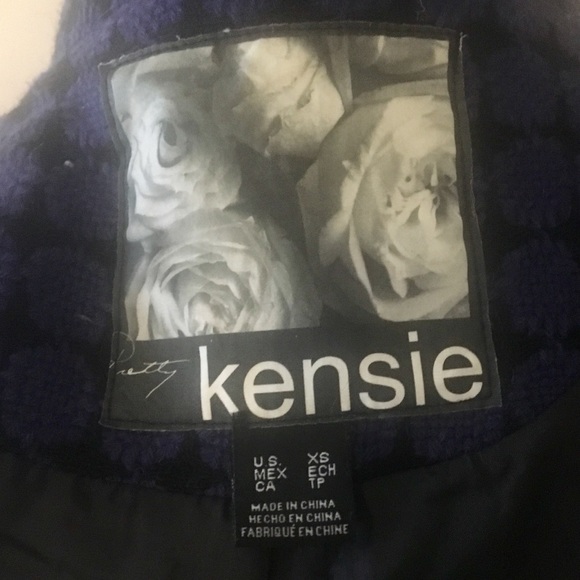 XS Kensie Crop Peplum Wool Jacket EUC SNAP CLOSURE - Picture 5 of 5